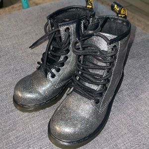 Dr. Martens kids metallic boots